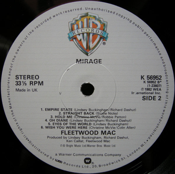 Fleetwood Mac : Mirage (LP, Album)