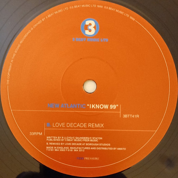 New Atlantic : I Know 99 (12", Single)