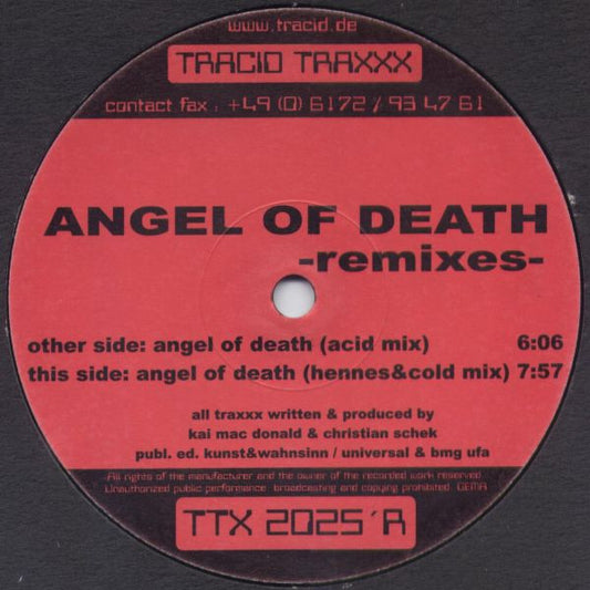 Angel Of Death : Angel Of Death -Remixes- (12")