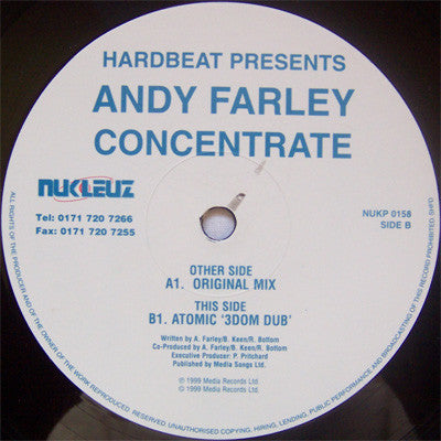 Hardbeat Presents Andy Farley : Concentrate (12")