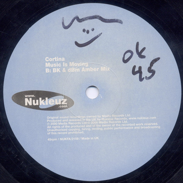 Cortina : Music Is Moving (Remixes - Part 1) (12")