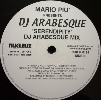 Mario Piu'* Presents DJ Arabesque : Serendipity (12")