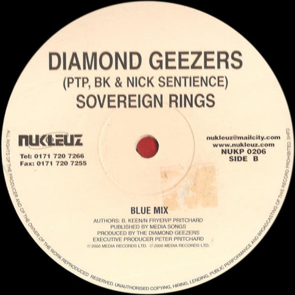 Diamond Geezers : Sovereign Rings (12")
