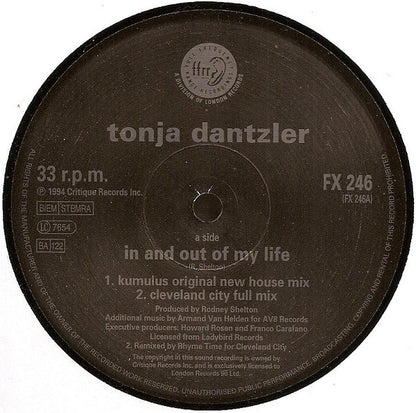 Tonja Dantzler : In And Out Of My Life (12")