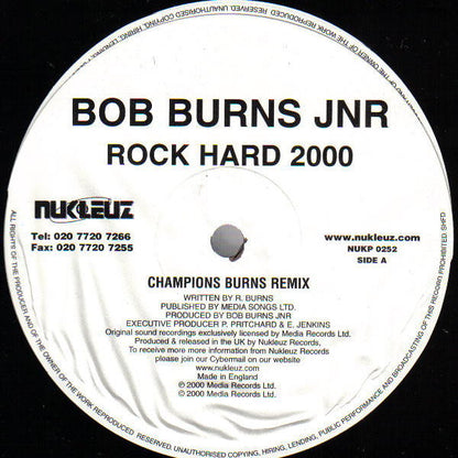 Bob Burns Jnr* : Rock Hard 2000 (12")