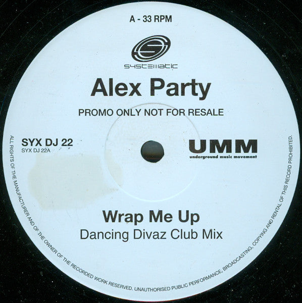 Alex Party : Wrap Me Up (2x12", Promo)