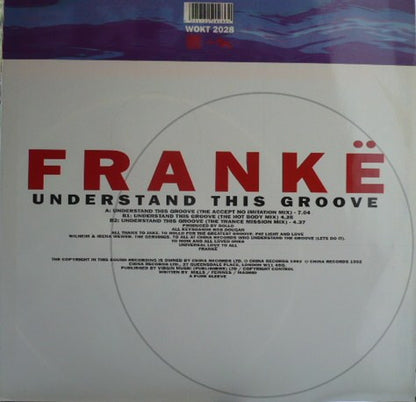 Frankë* : Understand This Groove (12")