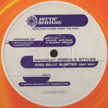 Ramos, Supreme & Sunset Regime : Gotta Believe / Harmonize (Remixes) (12", Ltd)