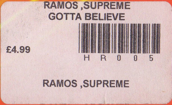 Ramos, Supreme & Sunset Regime : Gotta Believe / Harmonize (Remixes) (12", Ltd)