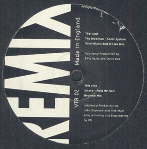 The Diceman / Solace : Sonic System / Hold Me Now (12")