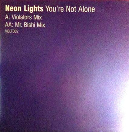 Neon Lights : You're Not Alone (12", Single)