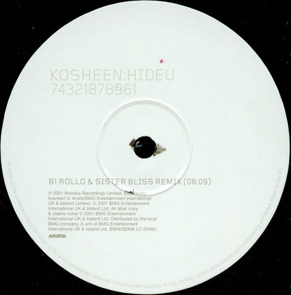 Kosheen : Hide U (12", Single)