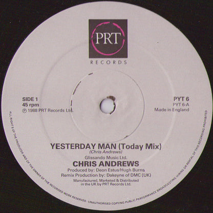 Chris Andrews (3) : Yesterday Man (12")