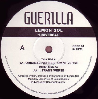 Lemon Sol : Universal (12")