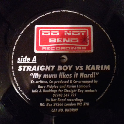 Straight Boy Vs Karim* : My Mum Likes It Hard! / Pandora (12")
