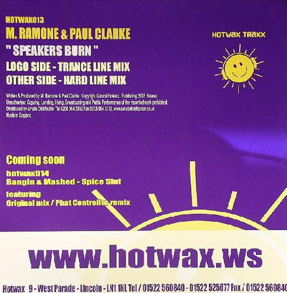 M. Ramone & Paul Clarke* : Speakers Burn (12")