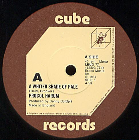 Procol Harum : A Whiter Shade Of Pale (12", Mono)