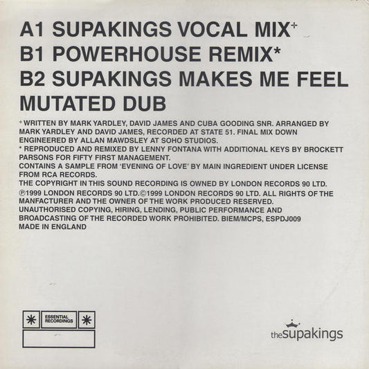 The Supakings : Back & Forth (Remixes) (12", Promo)