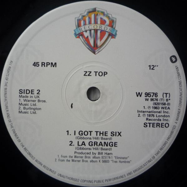 ZZ Top : Sharp Dressed Man (12", Single)