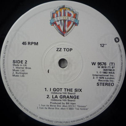 ZZ Top : Sharp Dressed Man (12", Single)