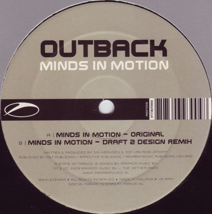 Outback : Minds In Motion (12")