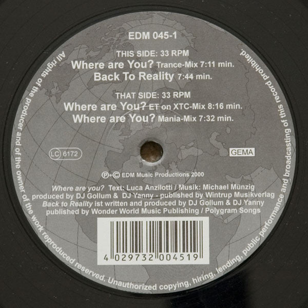 Phantom Sheriffs : Where Are You? (12")