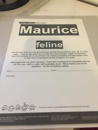 Maurice (2) : Feline (12", S/Sided, Promo)