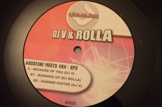 DJ V (3) & Rolla (2) : Bassline Meets 4x4 EP 3 (12")