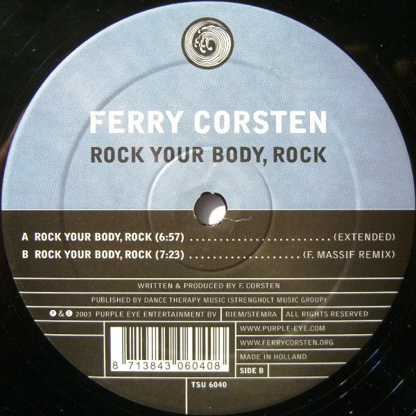 Ferry Corsten : Rock Your Body, Rock (12")