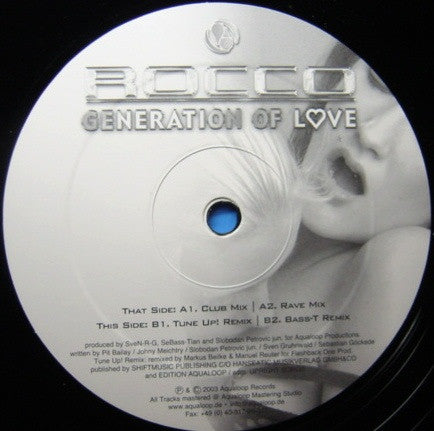 Rocco : Generation Of Love (12")