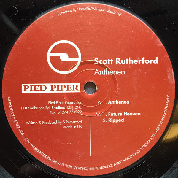 Scott Rutherford : Anthenea (12")