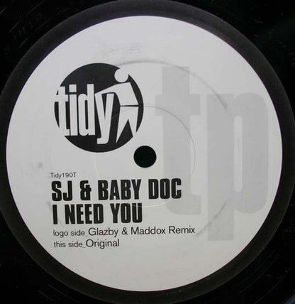 Baby Doc & S-J : I Need You (12", TP)