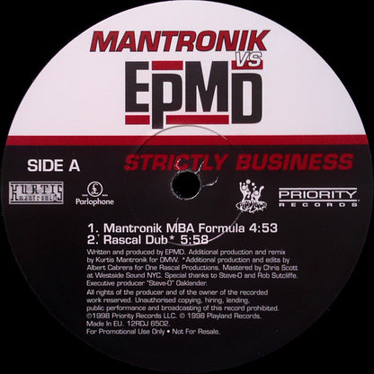 Mantronik* vs. EPMD : Strictly Business (12", Promo)