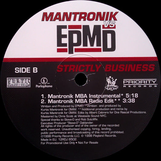 Mantronik* vs. EPMD : Strictly Business (12", Promo)