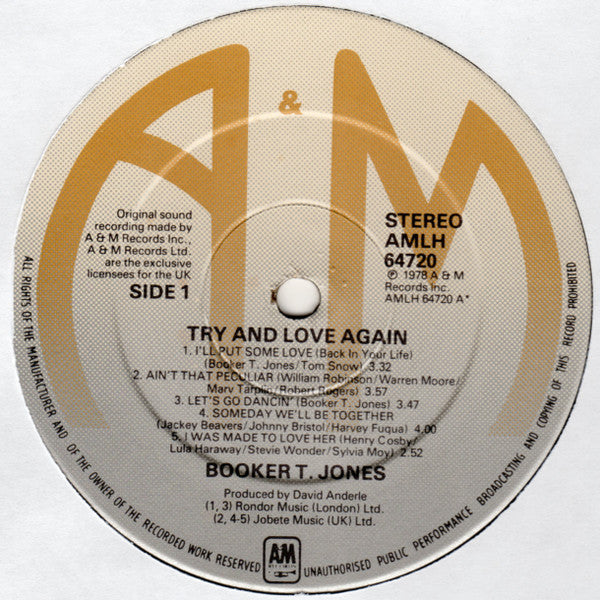 Booker T. Jones : Try And Love Again (LP, Album)