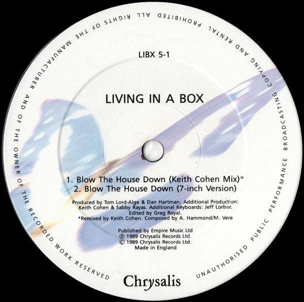 Living In A Box : Blow The House Down (12", Single)