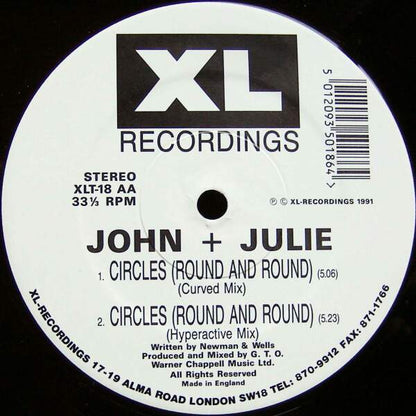 John + Julie Featuring Auriole : Circles (Round And Round) (12")