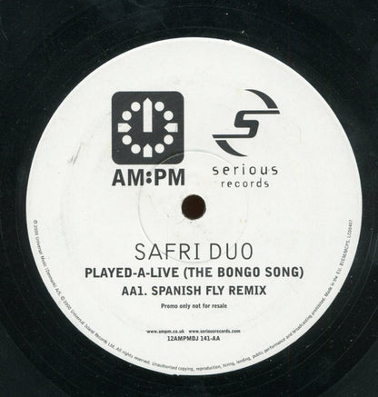 Safri Duo : Played-A-Live (The Bongo Song) (12", Promo)