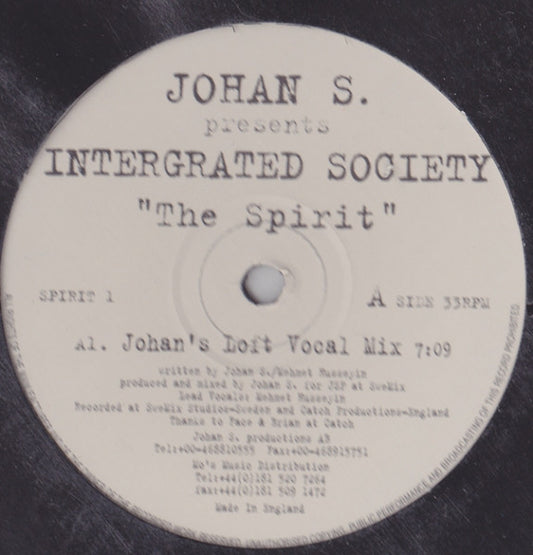 Johan S. Presents Intergrated Society : The Spirit (12")