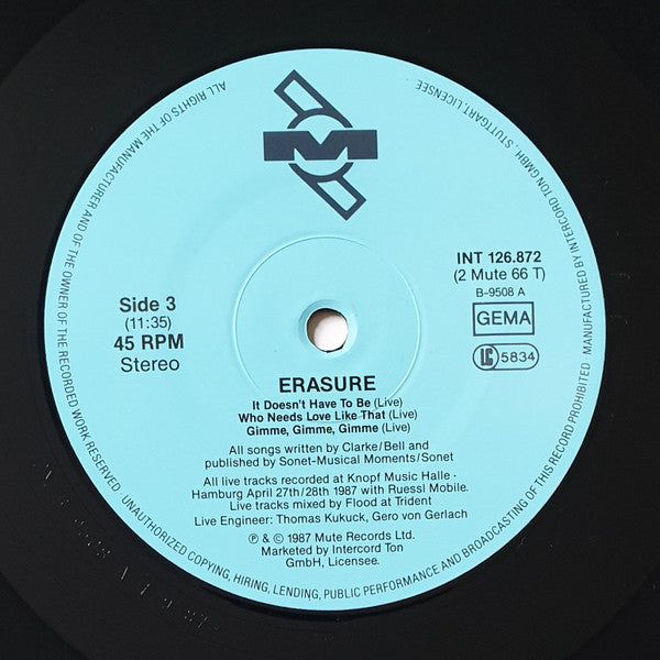 Erasure : The Circus (Bareback Rider Mix) (12", Single, RP)