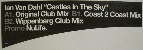 Ian Van Dahl : Castles In The Sky (12", Promo)