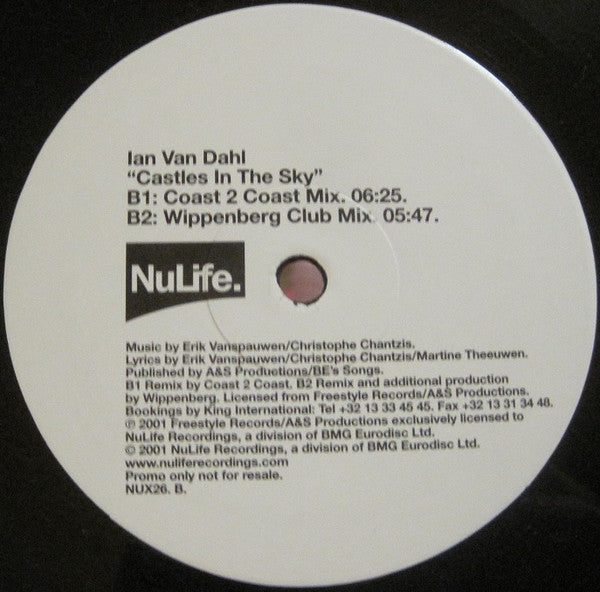 Ian Van Dahl : Castles In The Sky (12", Promo)