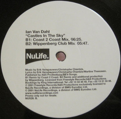 Ian Van Dahl : Castles In The Sky (12", Promo)