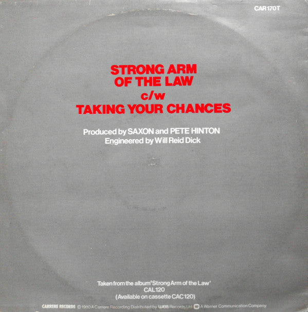 Saxon : Strong Arm Of The Law (12", Single)