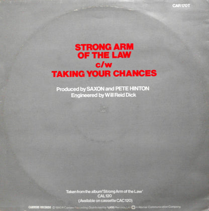 Saxon : Strong Arm Of The Law (12", Single)