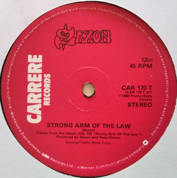 Saxon : Strong Arm Of The Law (12", Single)