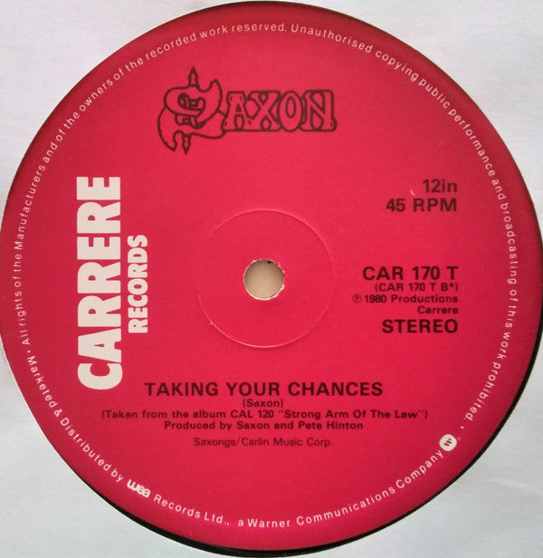 Saxon : Strong Arm Of The Law (12", Single)
