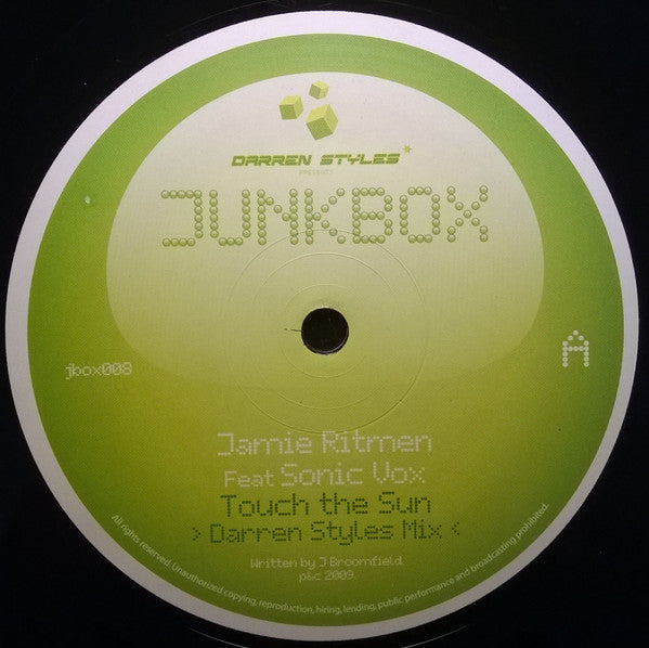 Jamie Ritmen Feat Sonic Vox : Touch The Sun (12")