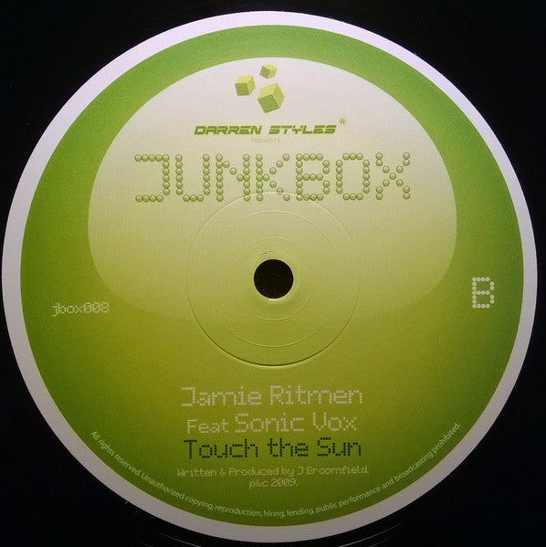 Jamie Ritmen Feat Sonic Vox : Touch The Sun (12")