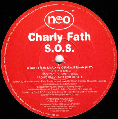 Carl Fath : S.O.S. (12", Promo)
